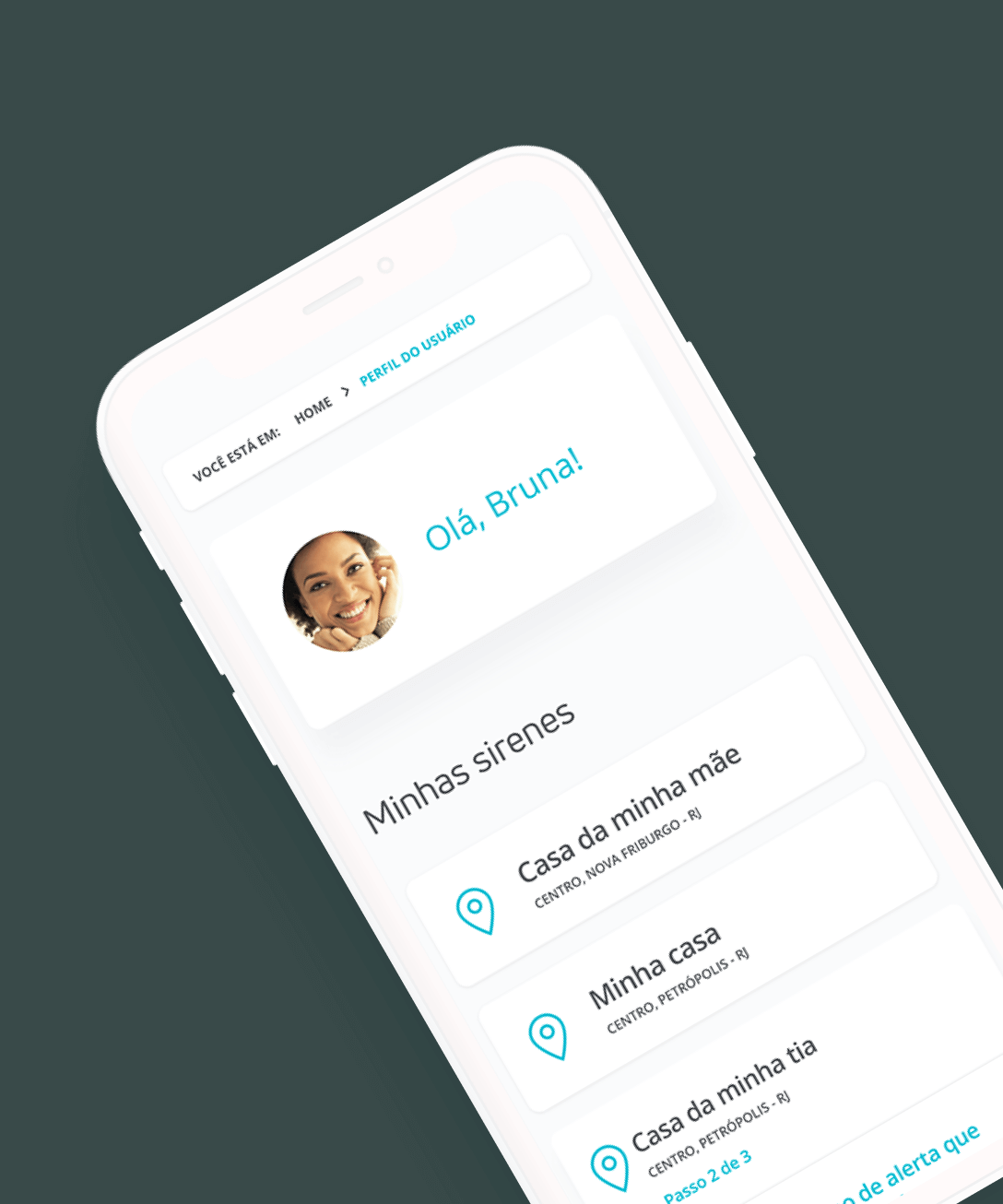 Detalhamento de telas do aplicativo mobile Foursafe