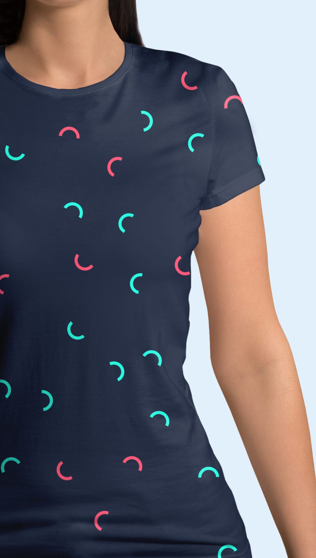 Aplicação da marca HRestart em camisa